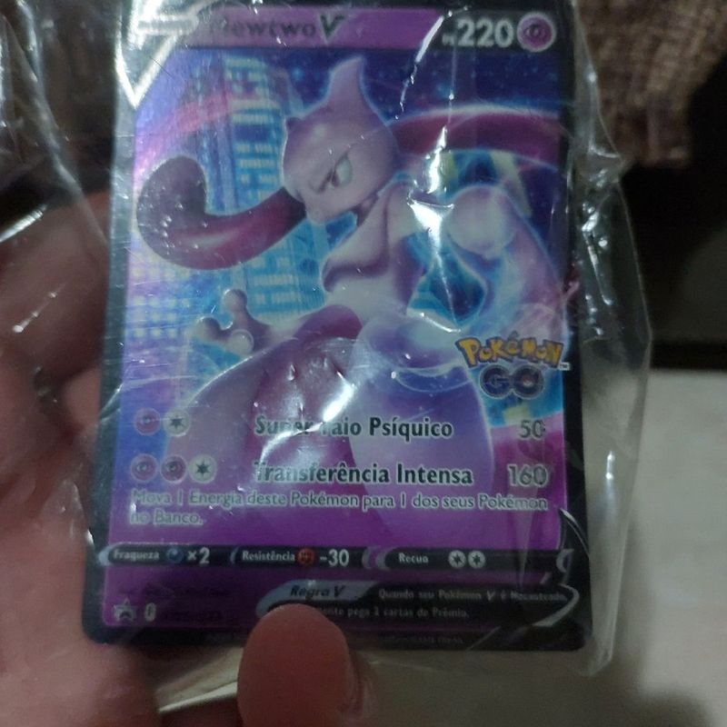 Carta Mewtwo V Original Pokémon Go, Brinquedo Copag Usado 87468717