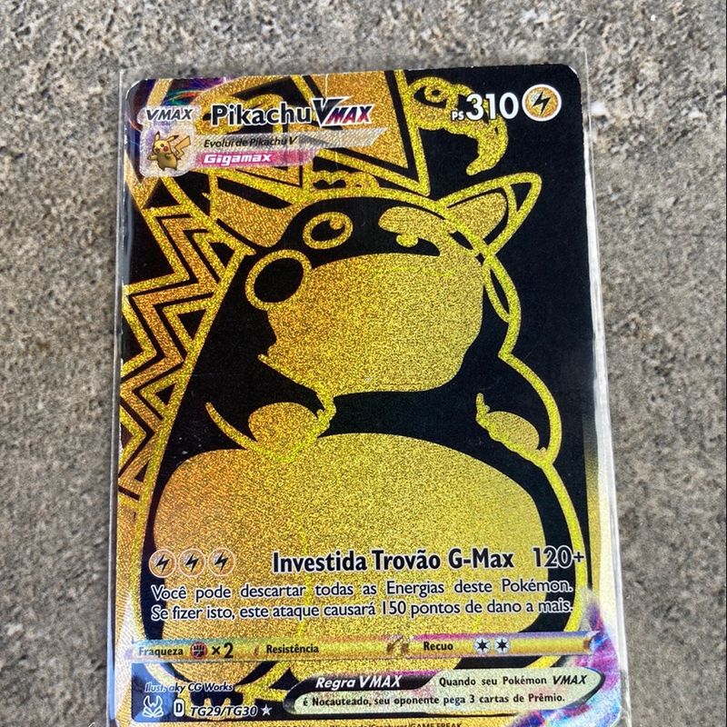 Carta Pikachu V Max Gold | Brinquedo Pokemon Nunca Usado 82255448 | enjoei