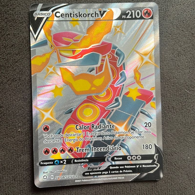 centiskorch v pokemon card value Amazon.com: Pokemon - Centiskorch V SV108/SV122 - Shining Fates - Shiny  Vault Full Art Holo