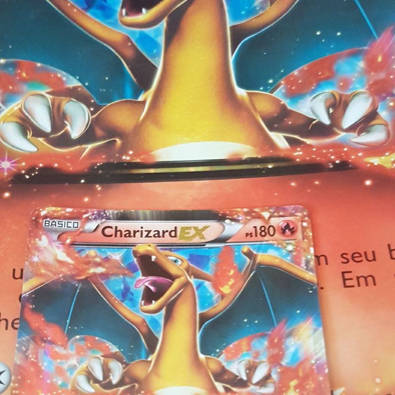 Cartas Pokémon Charizard Ex e Mega Charizard, Brinquedo Pokemon Usado  39700933