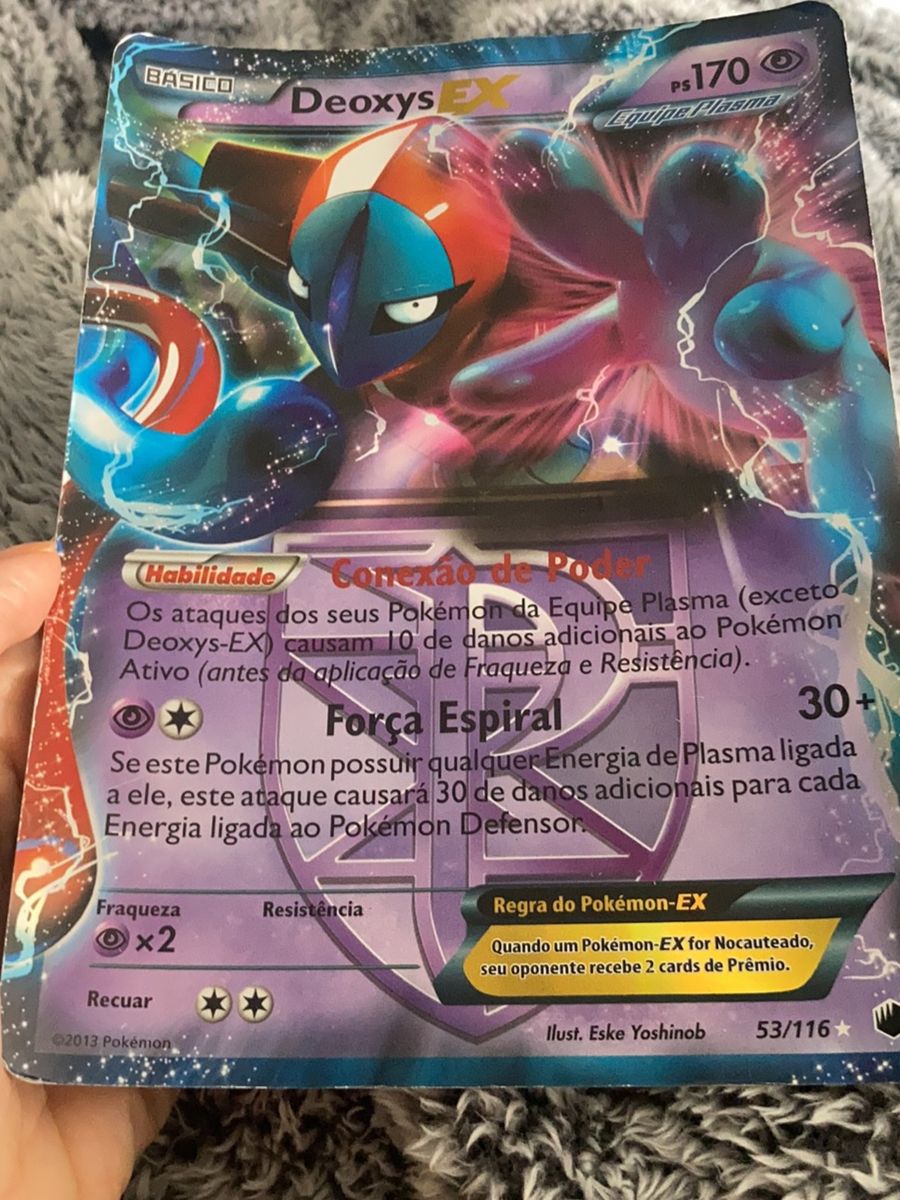 Carta Pokemon Deoxys Gigante  Brinquedo Pokemon Usado 70908011