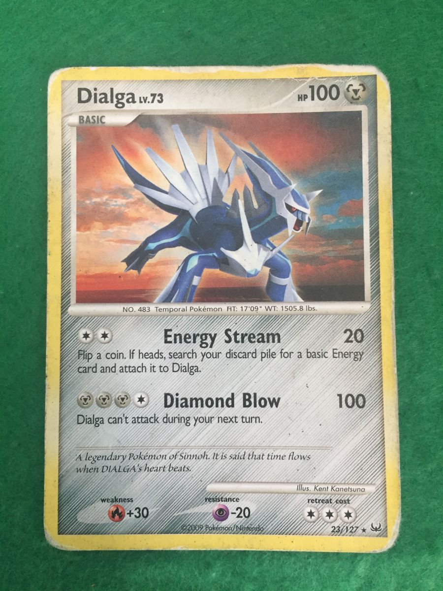 Carta Pokémon Lendário Dialga Original Holográfica