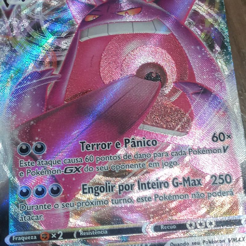 Carta Pokémon Gengar Vmax Gigamax, Noivern V e Audino Mega Ex, Produto  Masculino Pokemon Usado 67932119