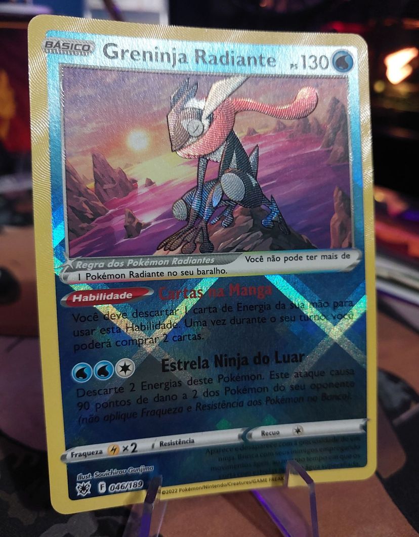 Carta Pokemon Greninja Shiny Radiante | Brinquedo Copag Nunca Usado ...