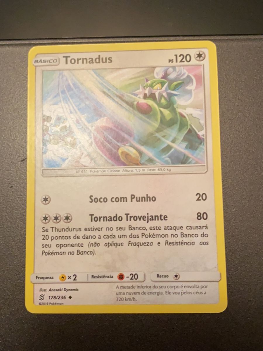 Carta Pokémon Lendário Tapu Fini Trovões Perdidos no Shoptime