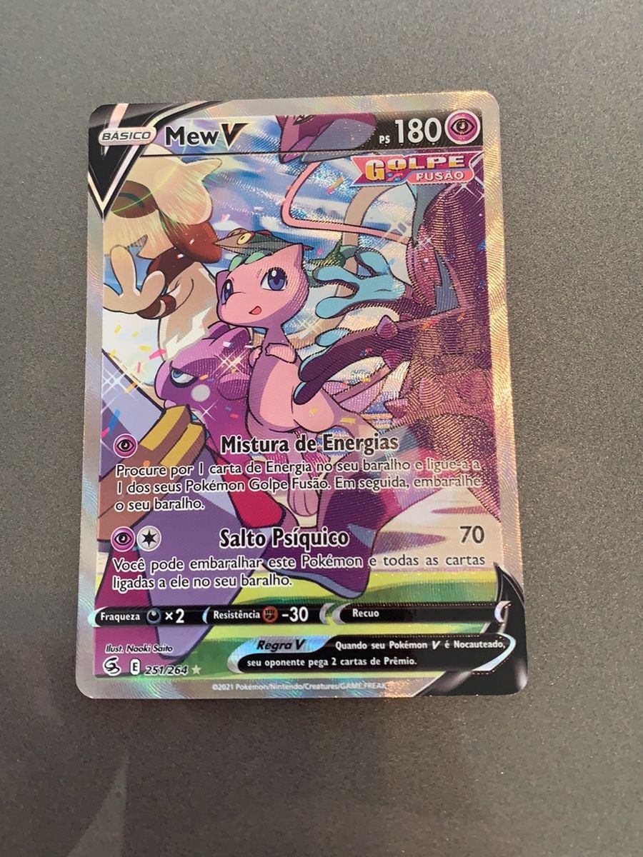 Carta Pokemon/ Mew-v | Item Infantil Pokémon Company Nunca Usado ...