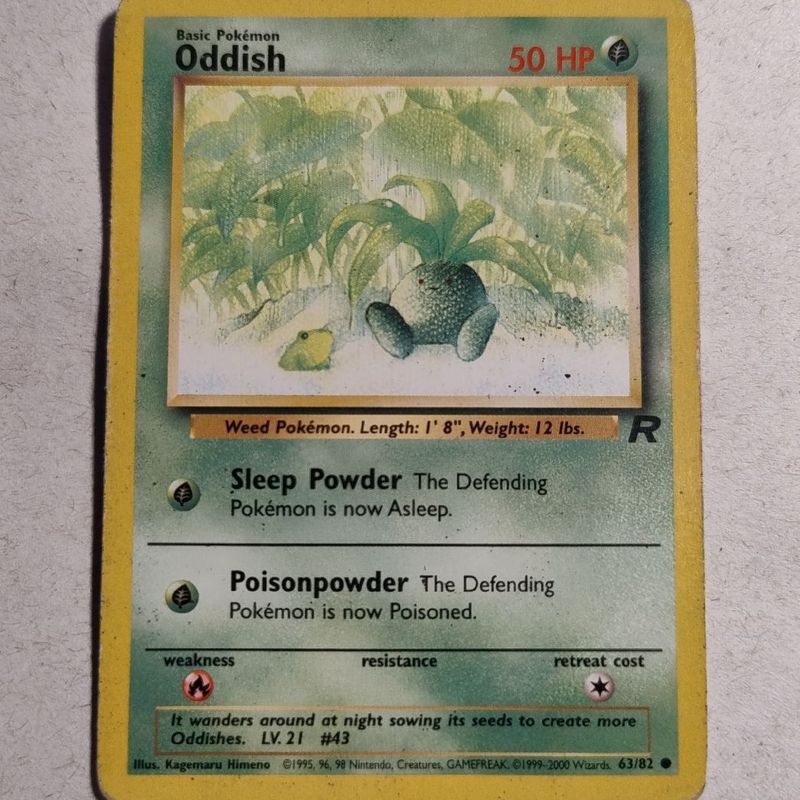 Carta Pokemon Oddish 63/82 | Pokemon Usado 109799901 | enjoei