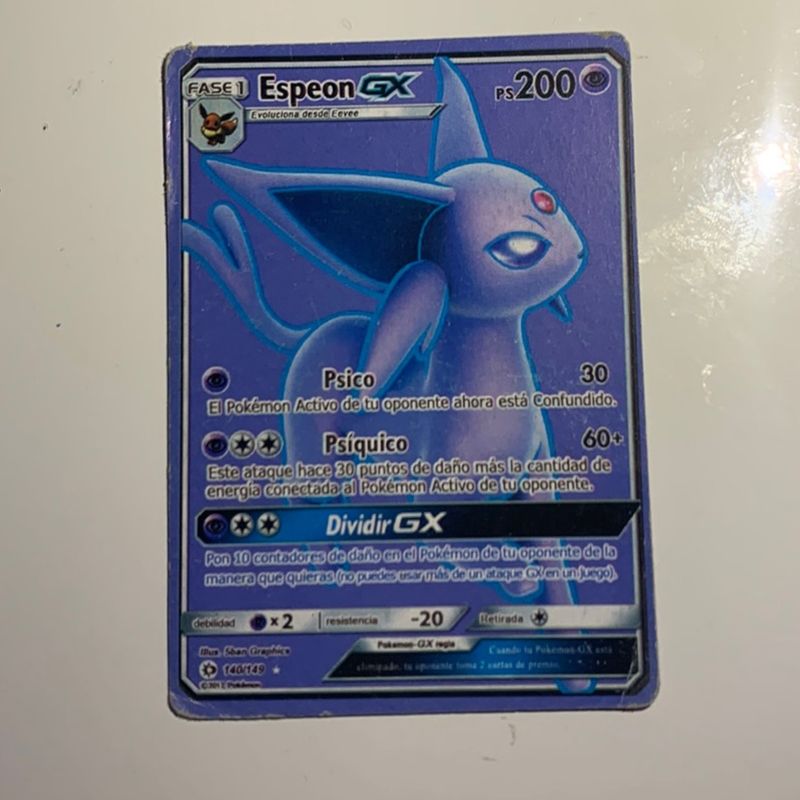 Carta Pokémon Espeon Gx Full Art Sol E Lua