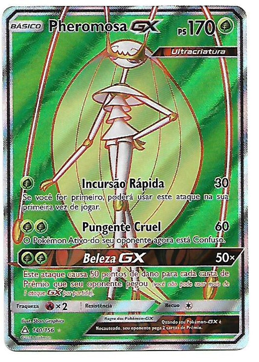 Carta Pokémon Original Pheromosa Gx Full Art - Ultraprisma
