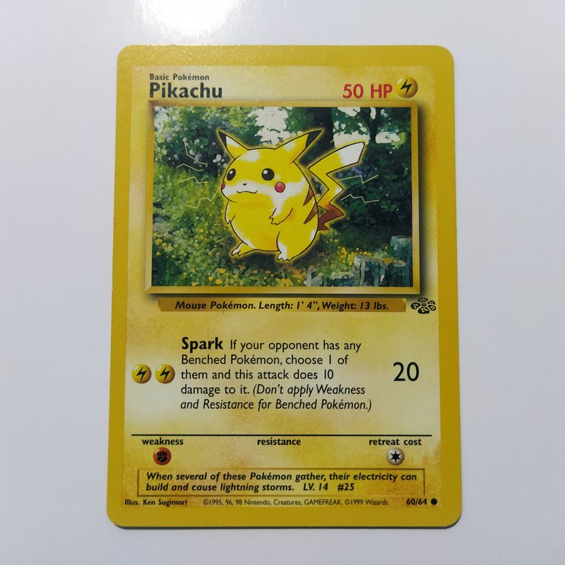 Carta Pokémon TCG Pikachu 1999 - Versão Portuguesa Alhadas • OLX