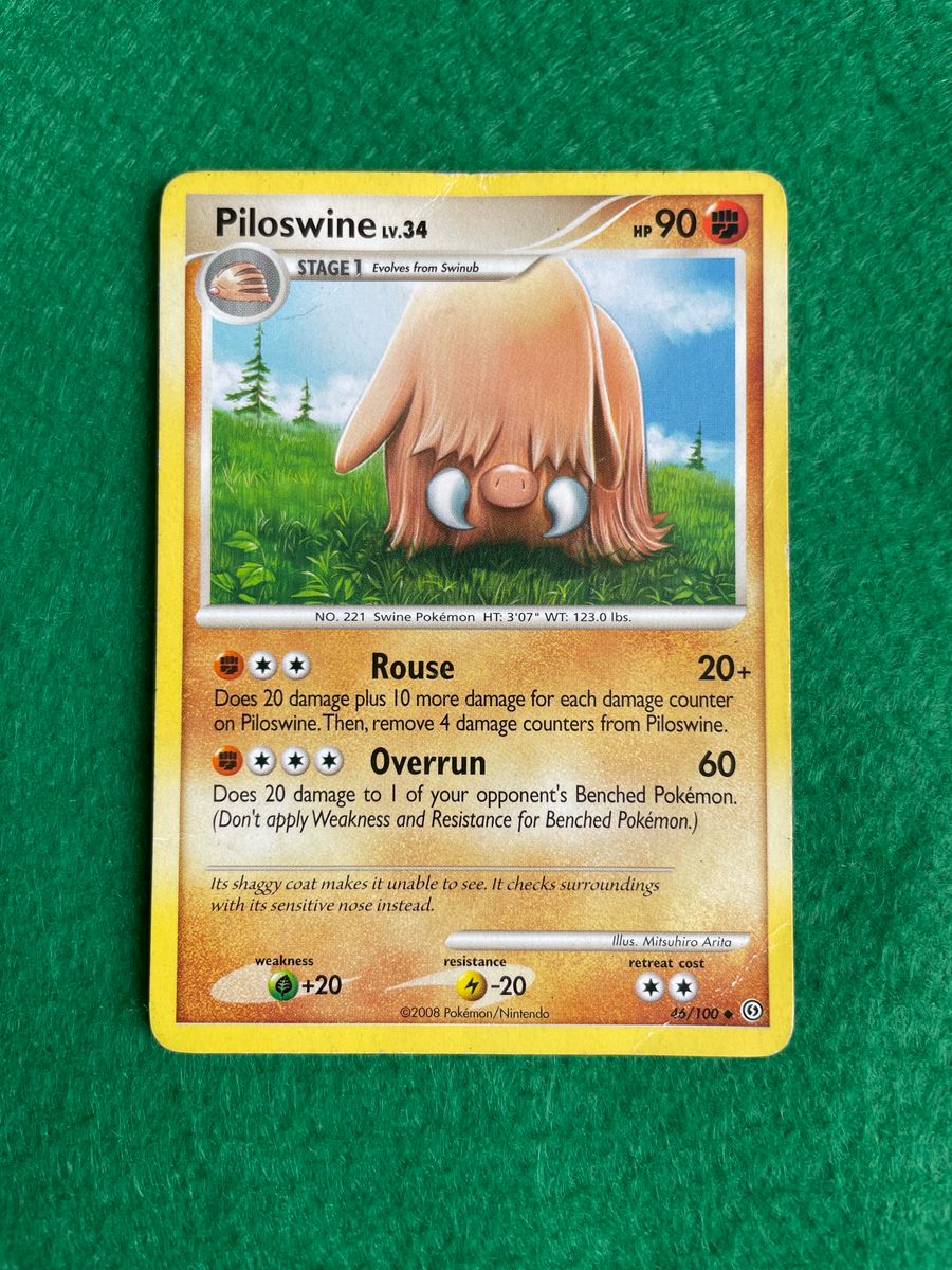 Carta Pokmon Piloswine - Mitsuhiro Arita | Pokmon Usado 62210595 | enjoei