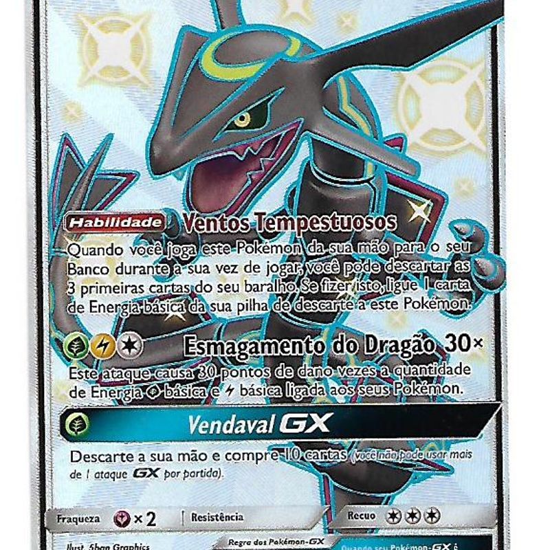 Carta Pokémon Rayquaza Gx Versão Extragrande (Jumbo) Original, Jogo de  Tabuleiro Original Copag Nunca Usado 54968072