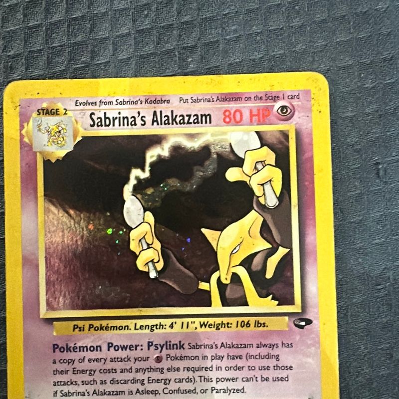 Carta Pokmon Sabrina Alakazam Rara | Pokmon Usado 129043650 | enjoei