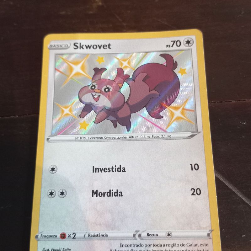 skwovet shiny pokemon card Amazon.com: Pokemon - Skwovet SV099/SV112 - Shining Fates - Shiny Vault main image 1