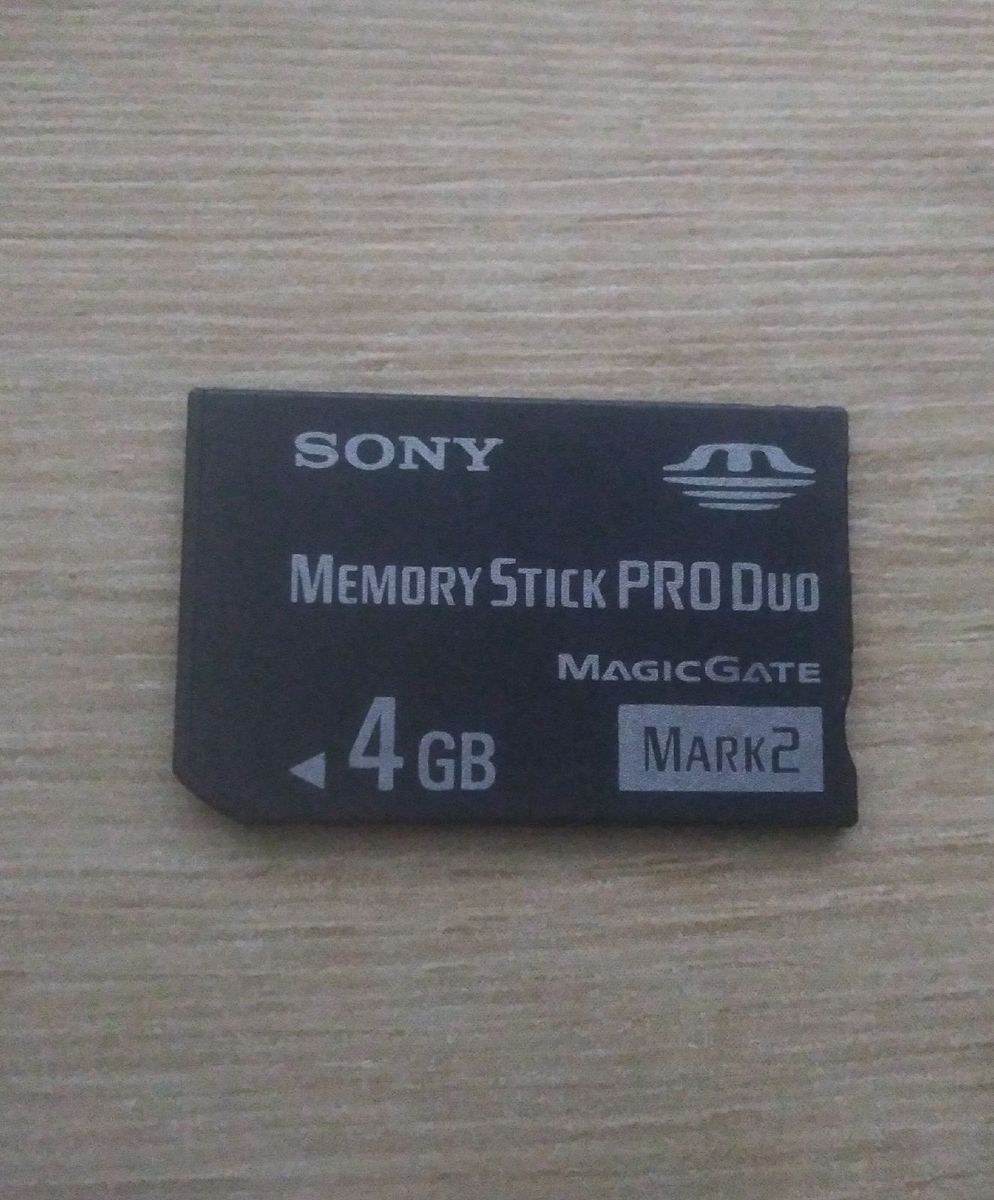 Cartão Memory Stick 4gb Original Lente e Acessório de Fotografia Sony