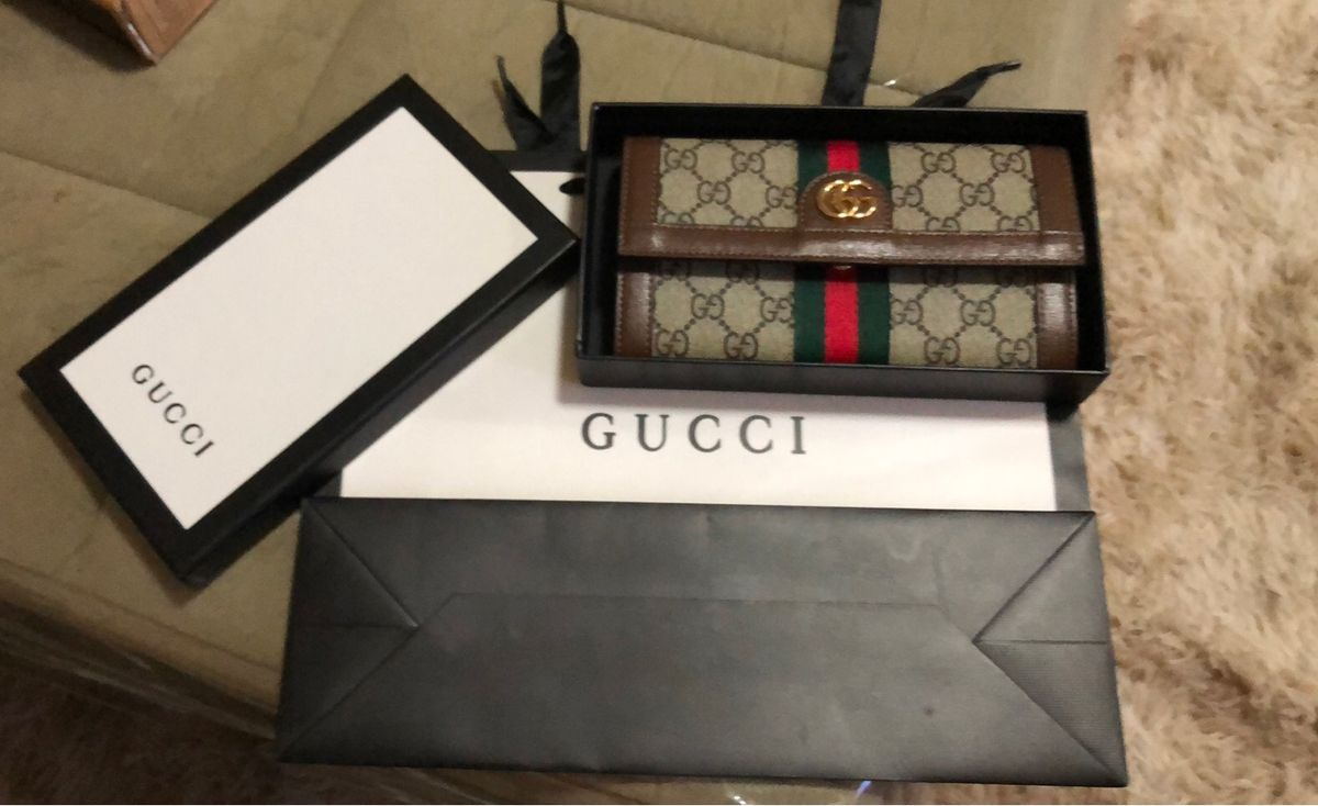 Carteira Feminina Gucci Produto Autêntico Número de Série Interno com Qr Code Fotos Reais