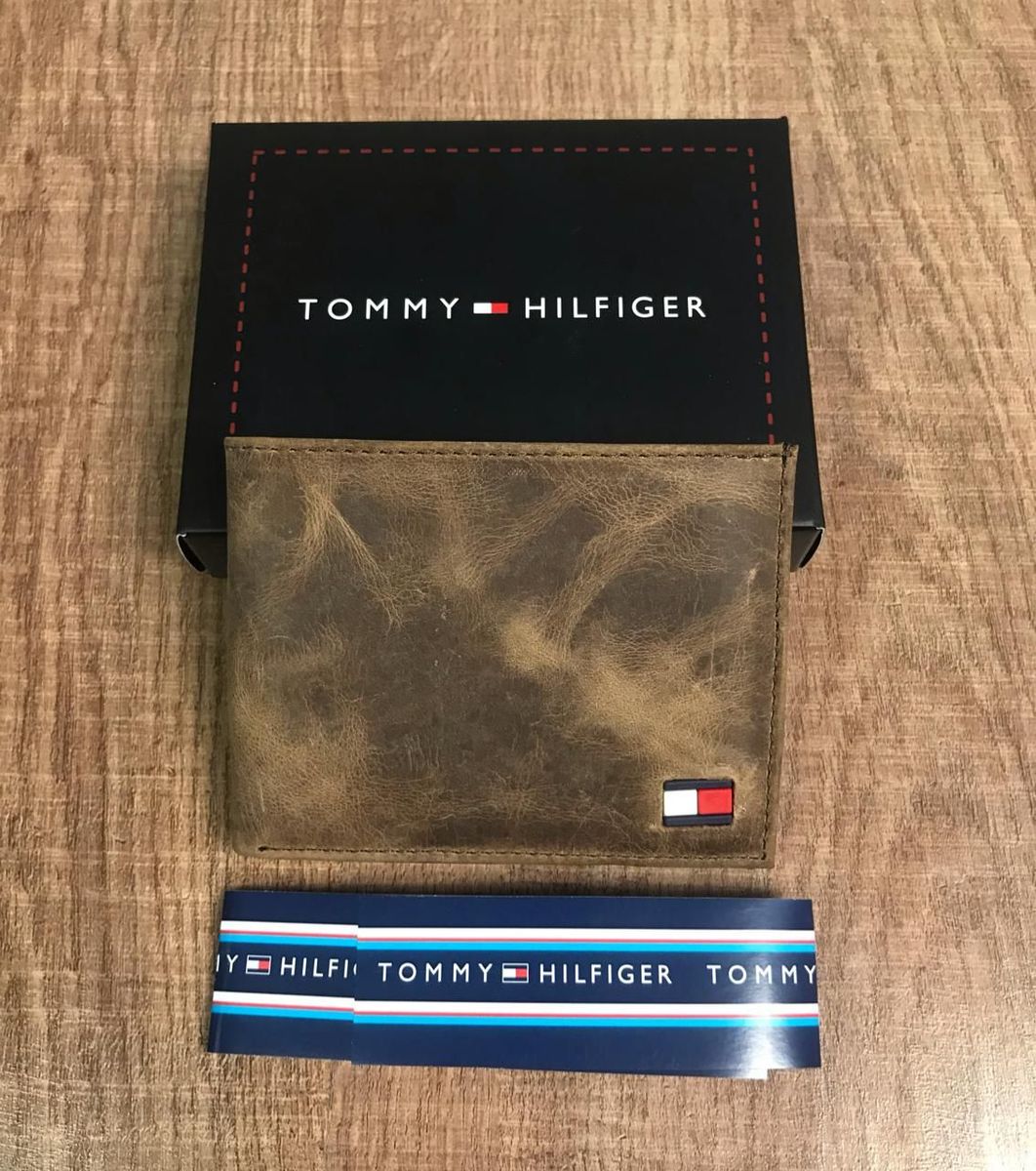 carteira masculina tommy hilfiger couro