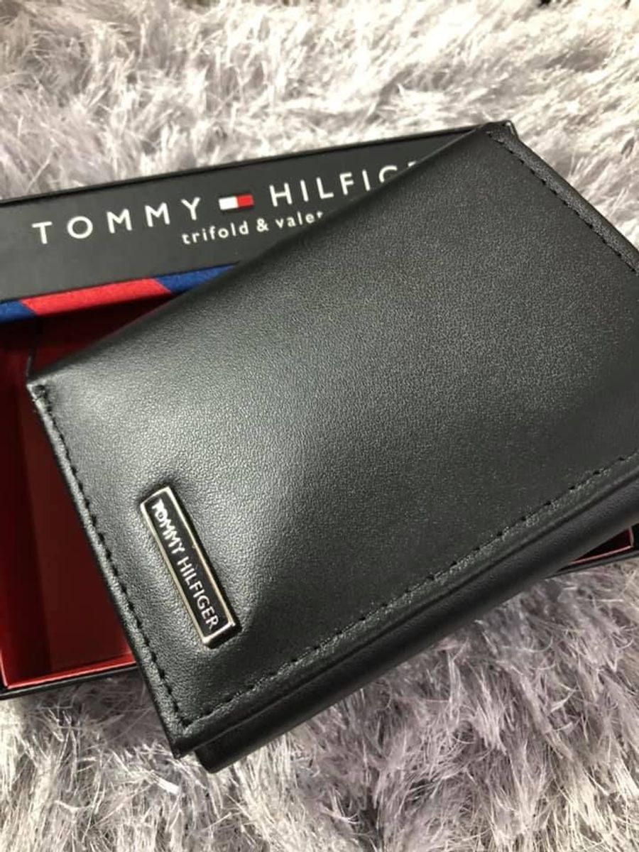 carteira masculina tommy hilfiger trifold
