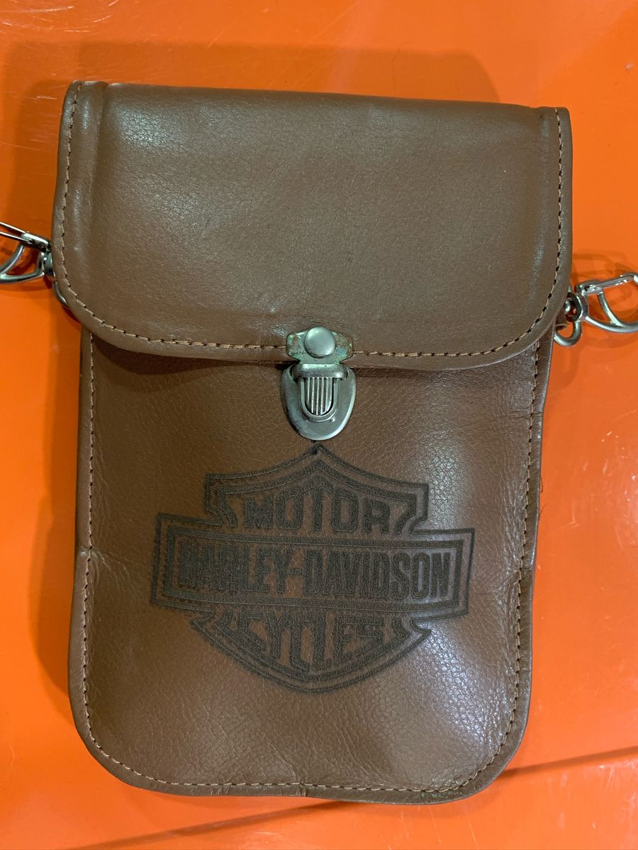 Cartucheira Harley Davidson Couro Legítimo Bolsa de Ombro Feminina Harley Davidson Fabricacao