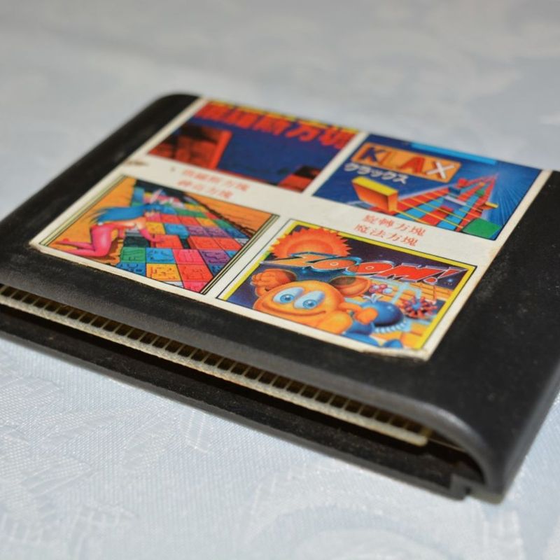 リガオス4箱 Cartucho 4 em 1 - Zoom - Megapanel - Klax - Tetris Mega Drive