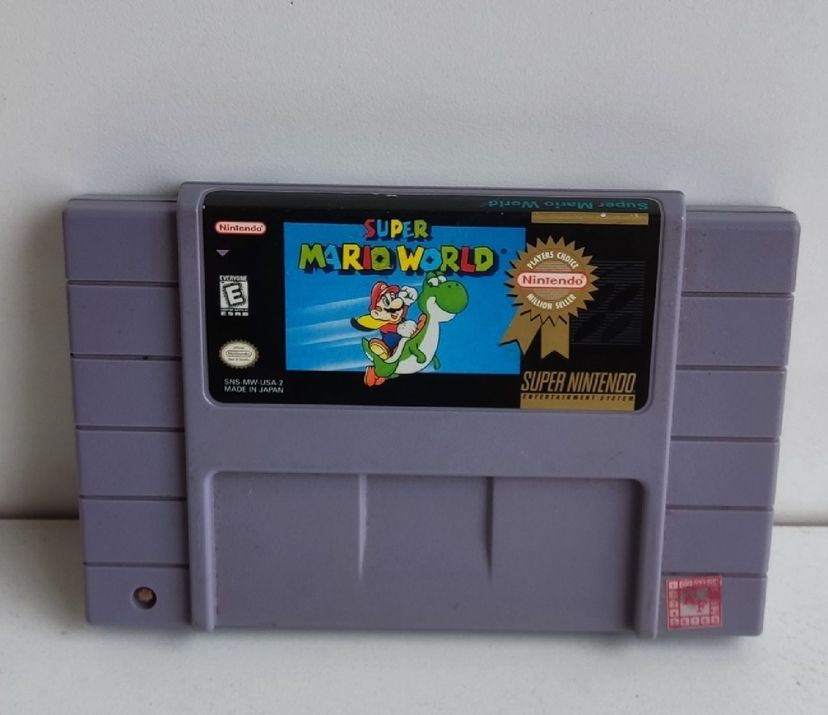 cartucho super mario world super nintendo snes original jogo - jogos nintendo
