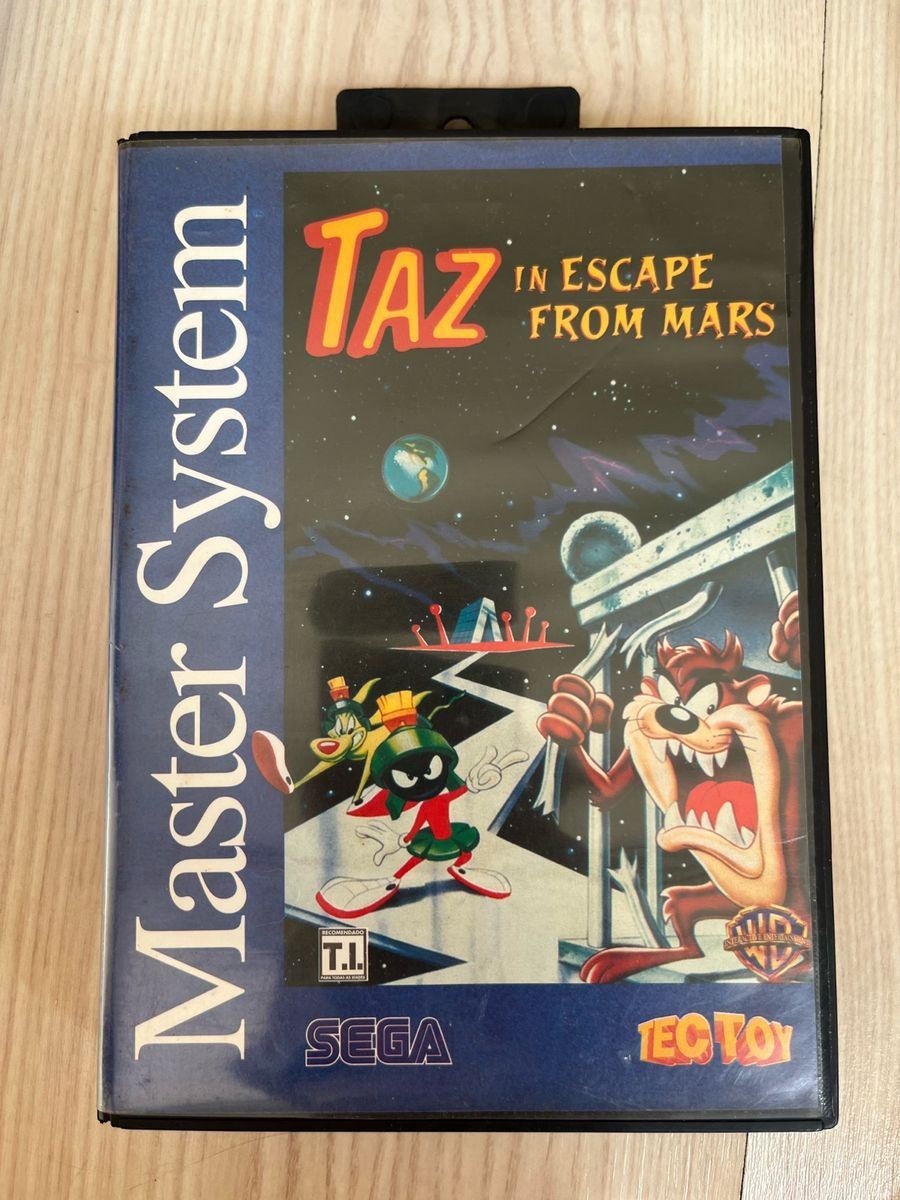 Cartucho Taz In Escape From Mars Master System | Console de Videogame ...