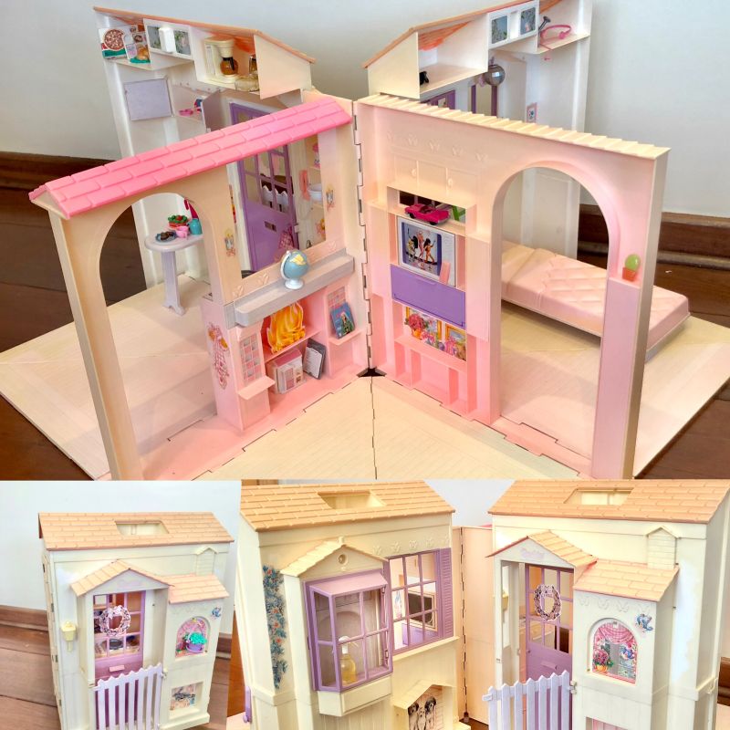 Casa da Barbie Folding Pretty House 1996 Dobrável Quarto Cozinha Sala  Colecionador Casinha Boneca | Produto Vintage e Retro Barbie Usado 89758684  