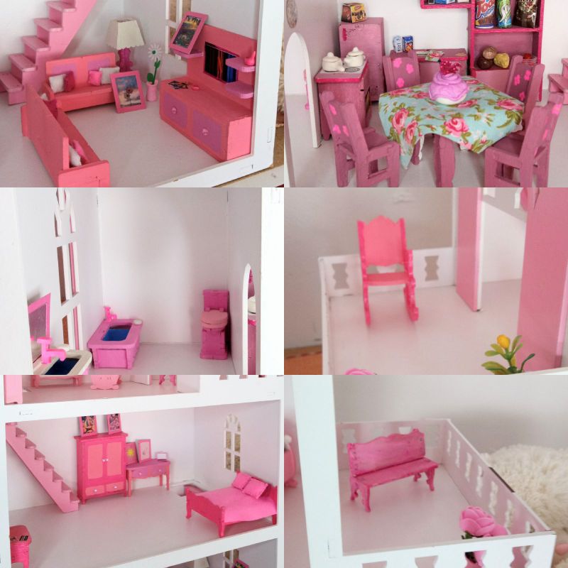 DIY Casa de Bonecas  Casinha de boneca barbie, Casa de bonecas, Diy móveis