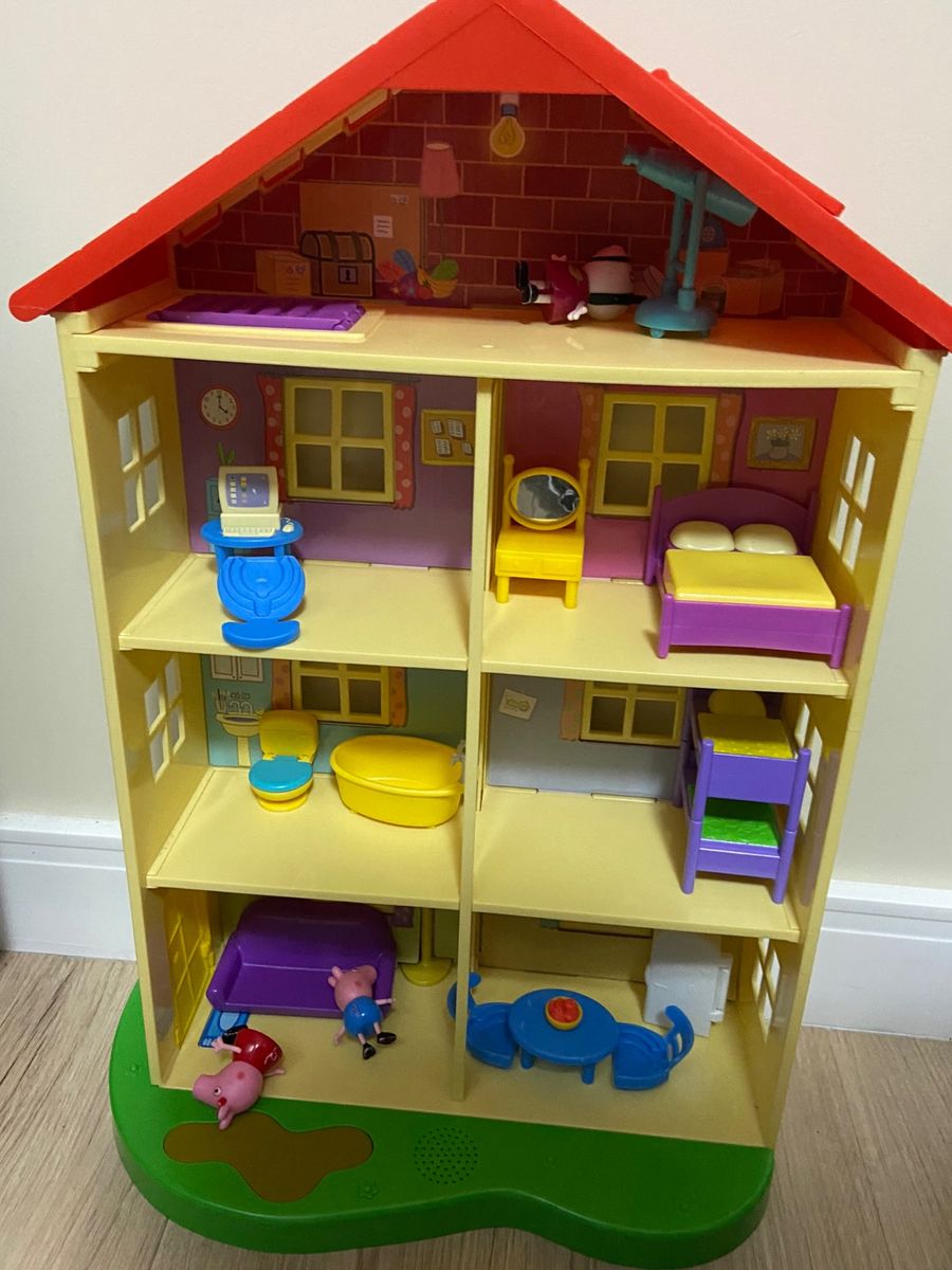 Casinha Casa Gigante Completa Com Acessórios Peppa Pig Sunny