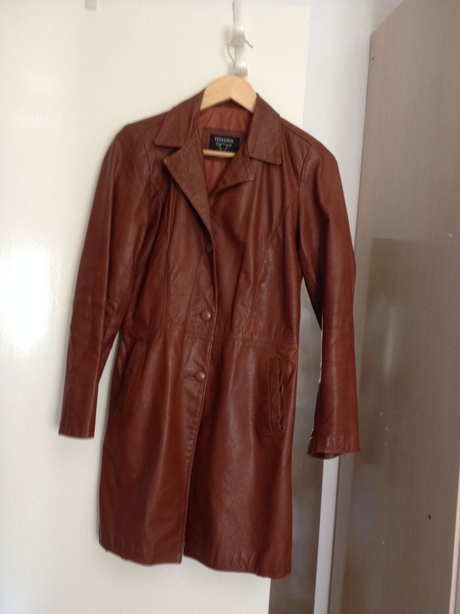 jaqueta de couro teixeira