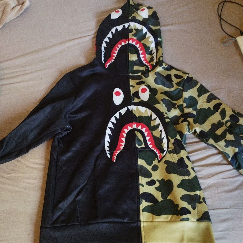 Casaco Bape Shark Camuflado Bathing Ape Nunca Usado 109196881
