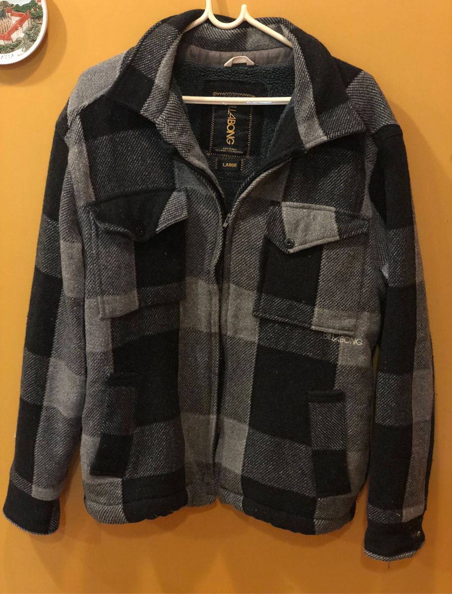 jaqueta de flanela masculina