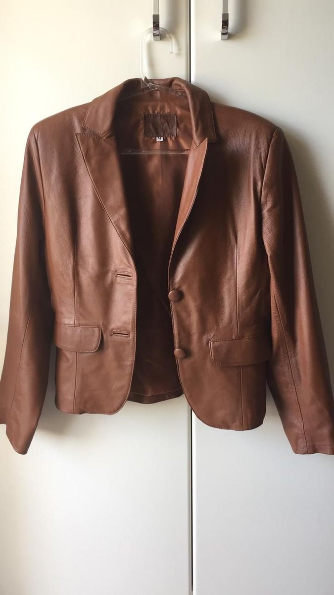 blazer feminino de couro