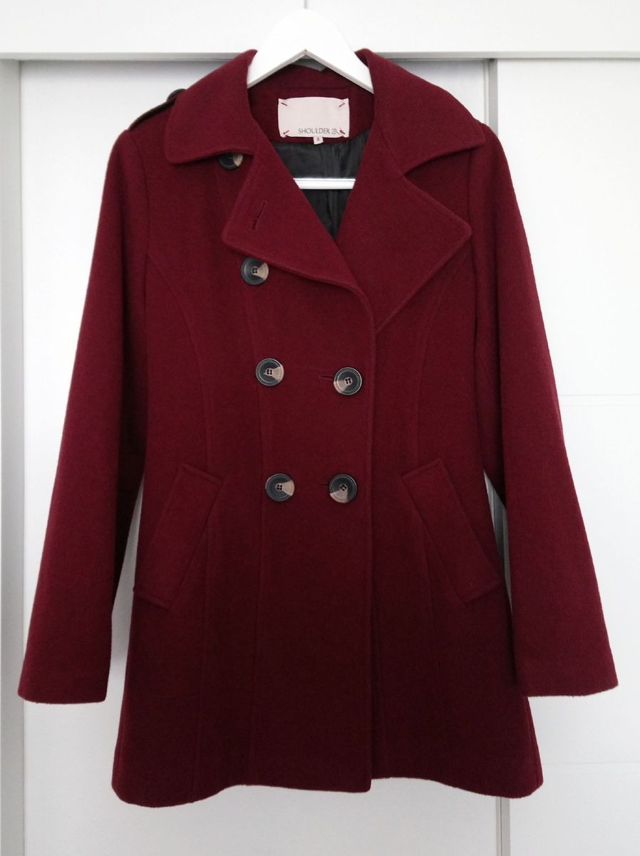 casaco bordo feminino