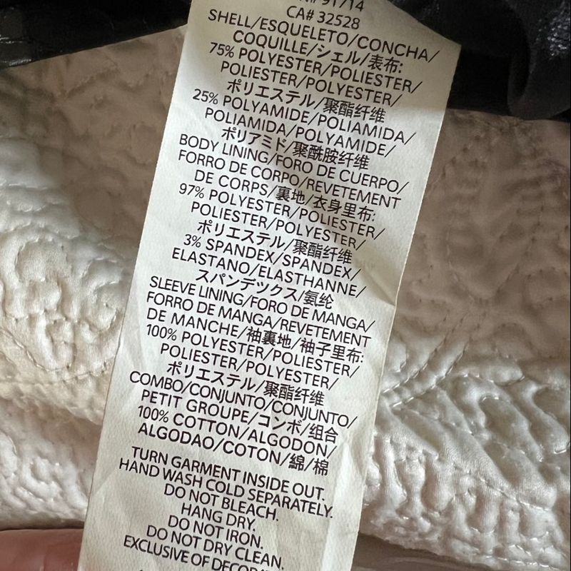 Casaco Capa Trench Coat Armani Exchange Couro Preto Craquelado