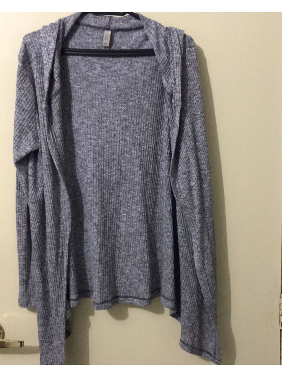 cardigan cinza - casaquinhos sem-marca