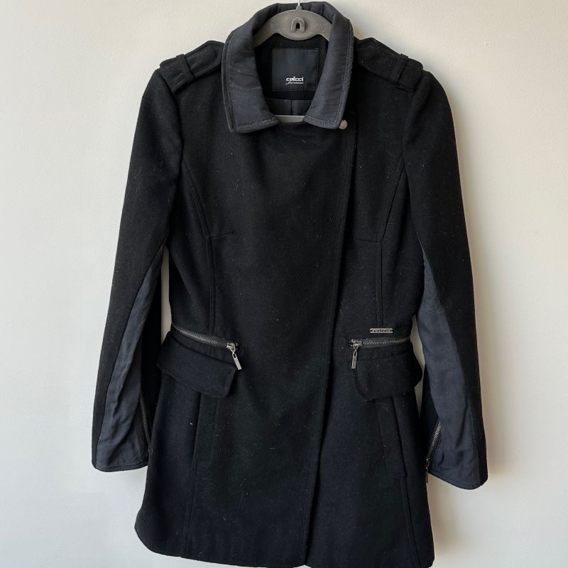 Casaco Colcci Sobretudo Preto Colcci Usado 88824603 enjoei