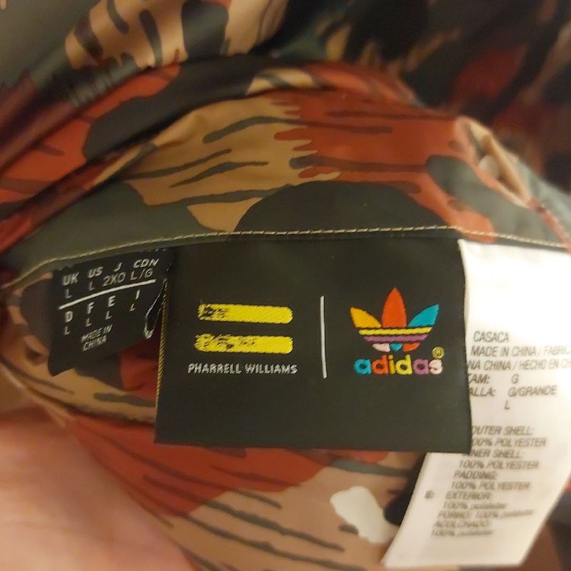Casaco Corta Vento Adidas Pharrell Williams Dupla Face | Adidas