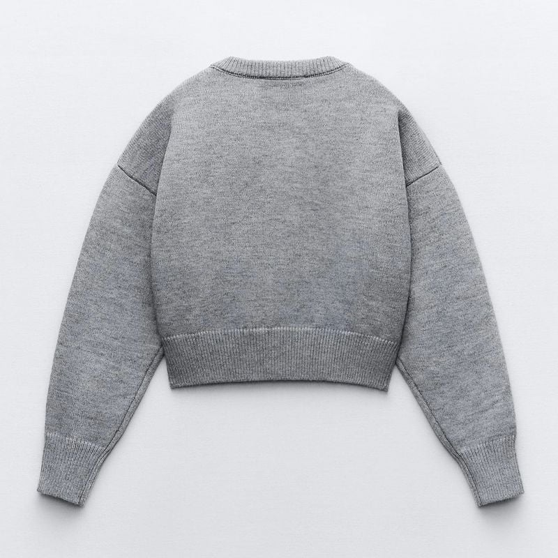 Casaco Cropped Tricô Zara | Zara Usado 106252093 | enjoei