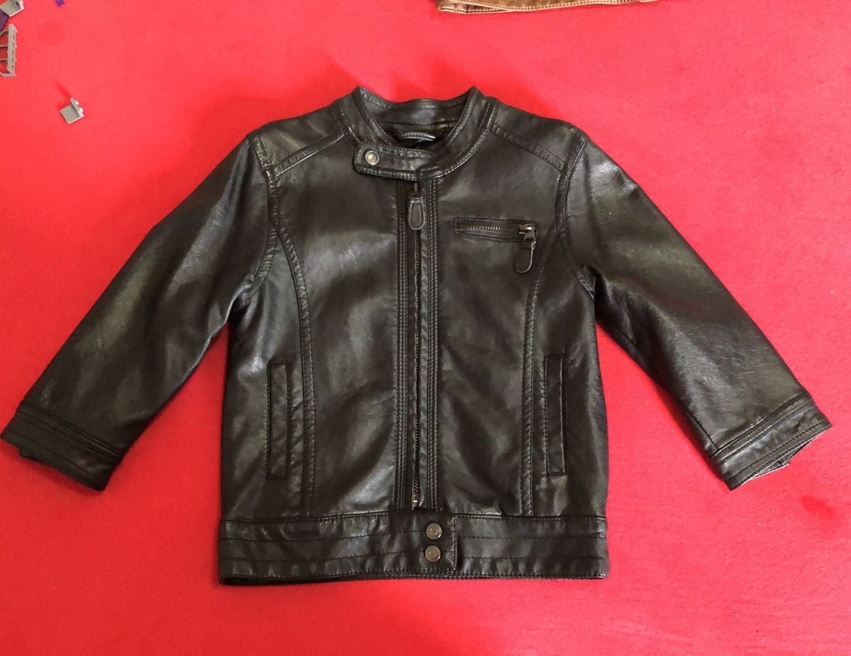 jaqueta de couro infantil milon