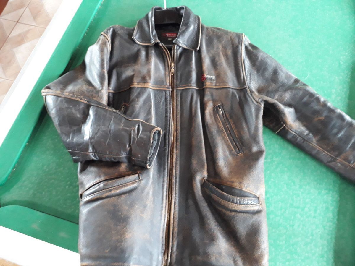 jaqueta de couro old school