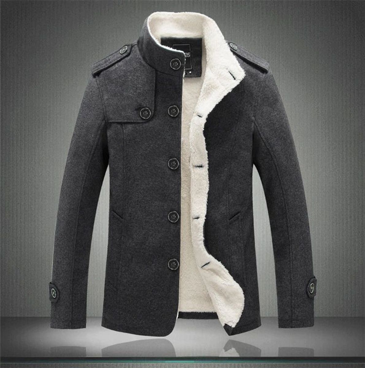 jaqueta com forro de lã