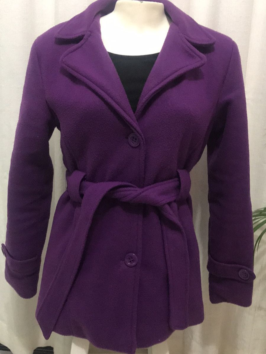 casaco feminino roxo