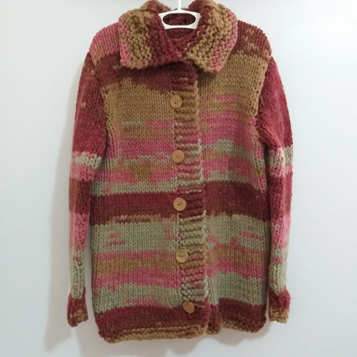 Casaco de Lã de Tricot Manual | Casaco Feminino Feito à Mão By Luci ...
