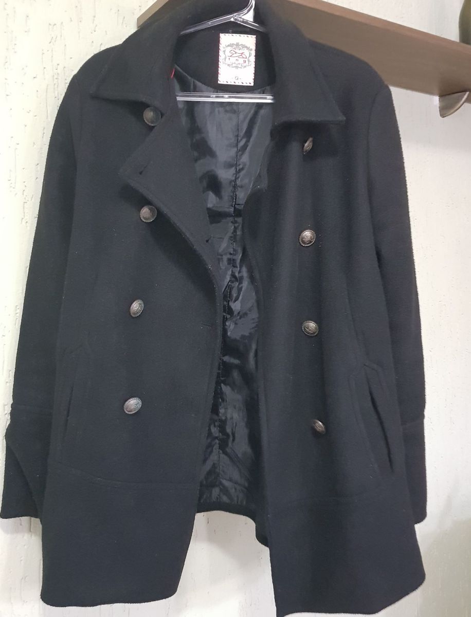 casaco de la preto feminino