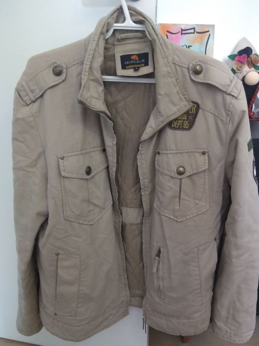 jaqueta masculina de lona