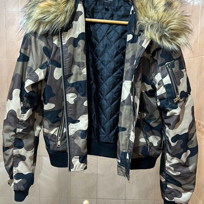 Casaco store feminino camuflado