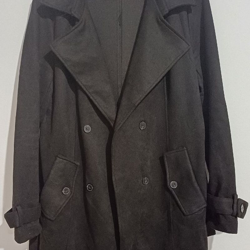 Casaco Feminino Trench Coat Suede Marisa Usado 105507294 enjoei
