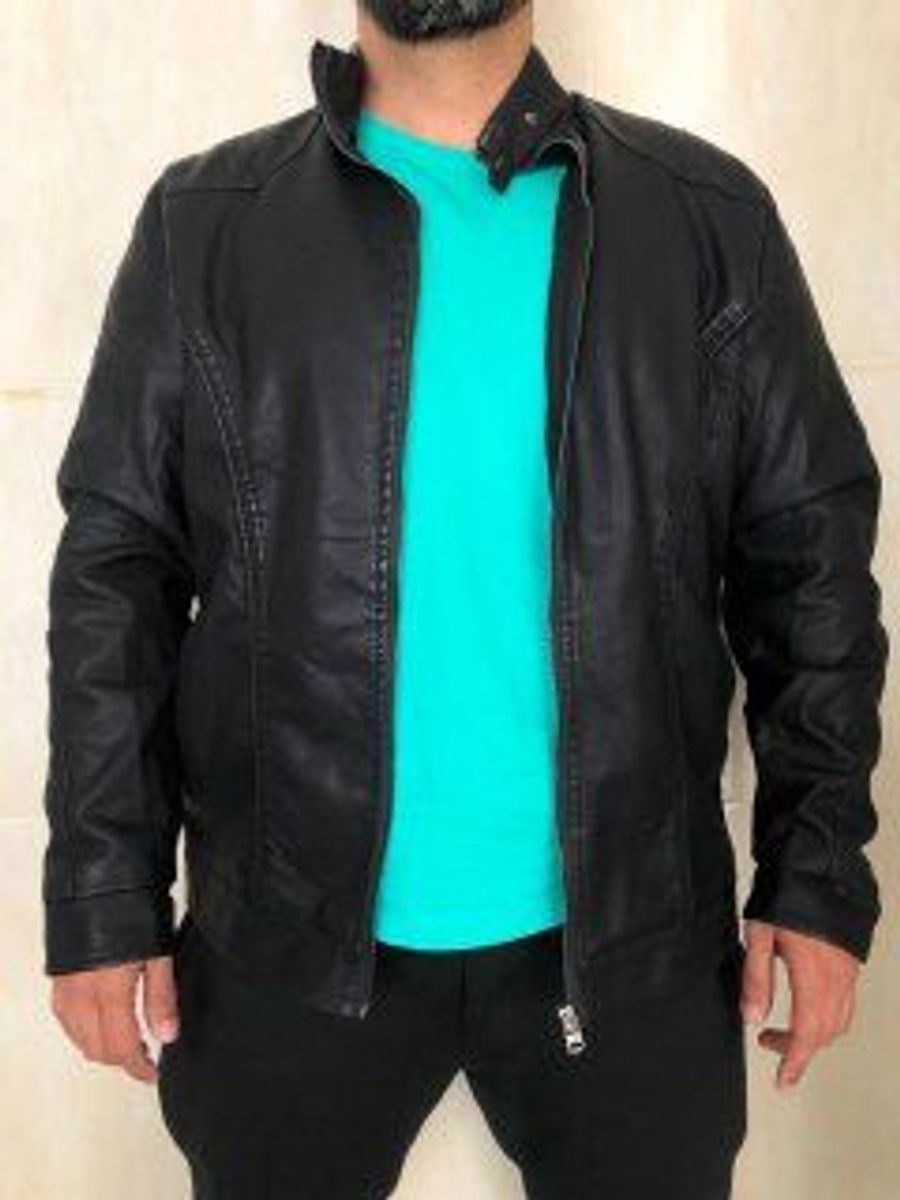 jaqueta de couro lorenzo