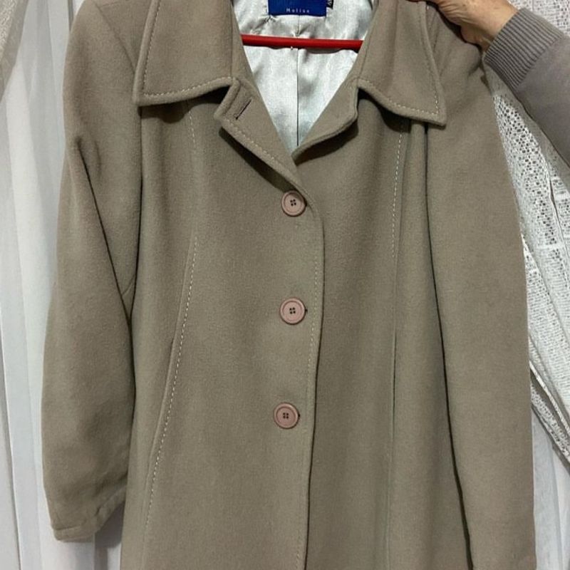 Casaco Lã Batida, Nunca Usado, da Malise Casaco Feminino Malise